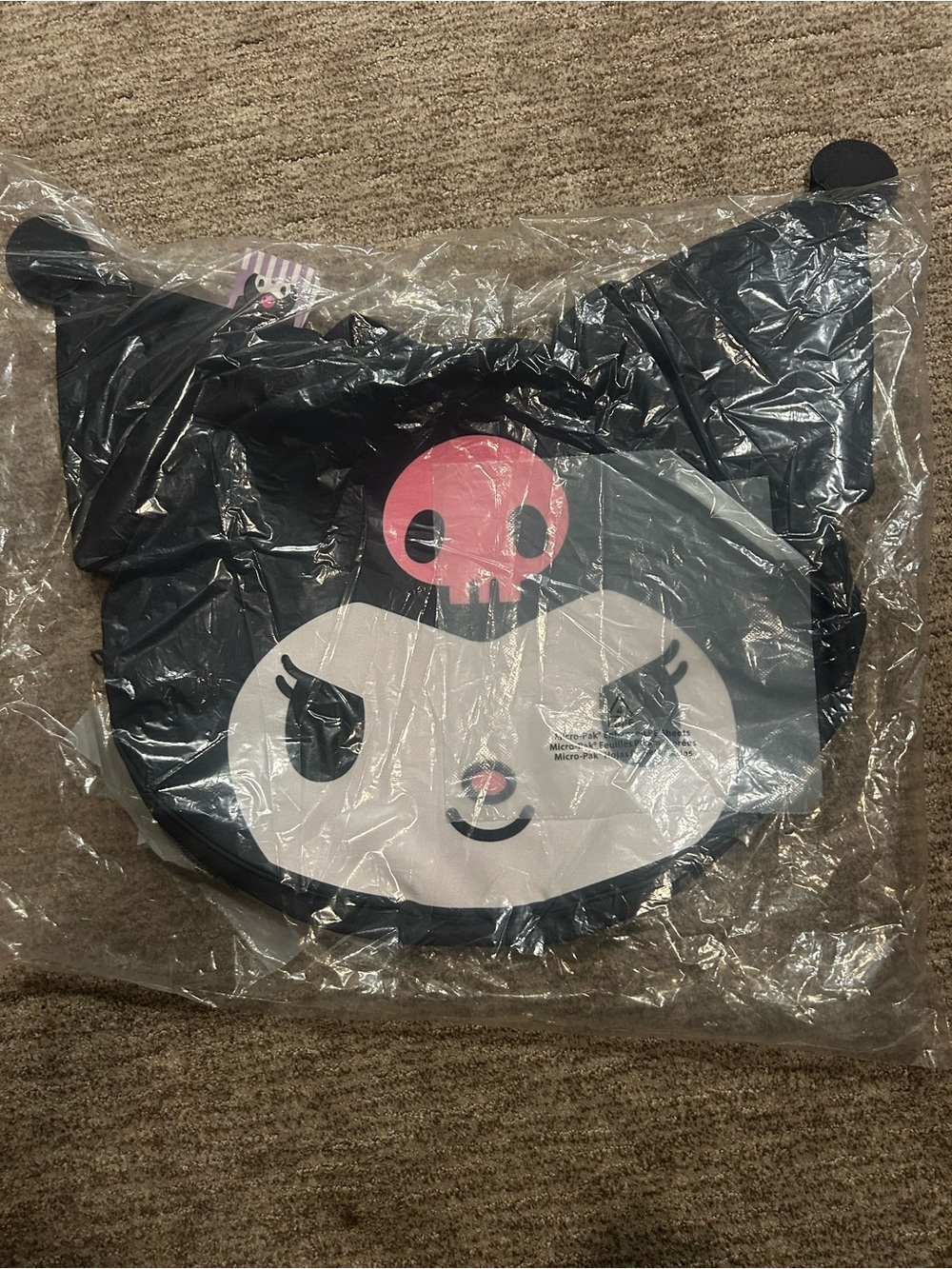 Oversized Loungefly Kuromi Face Canvas Tote Bag